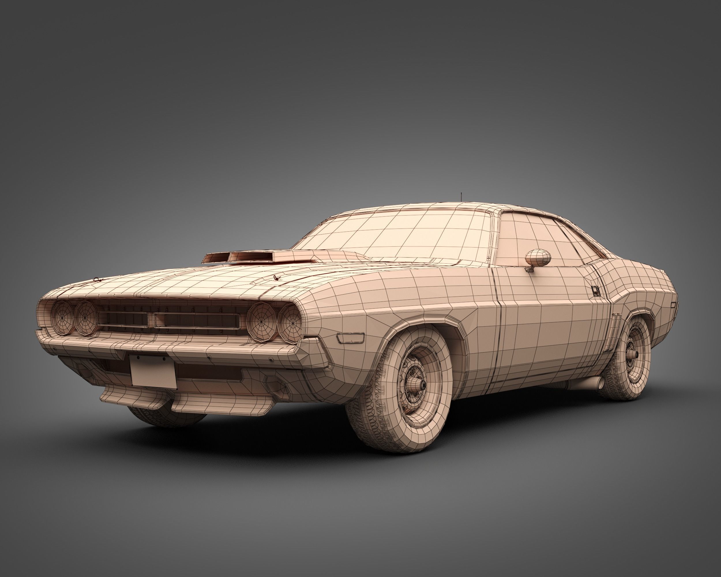 1971 Dodge Challenger TA 3D model_7