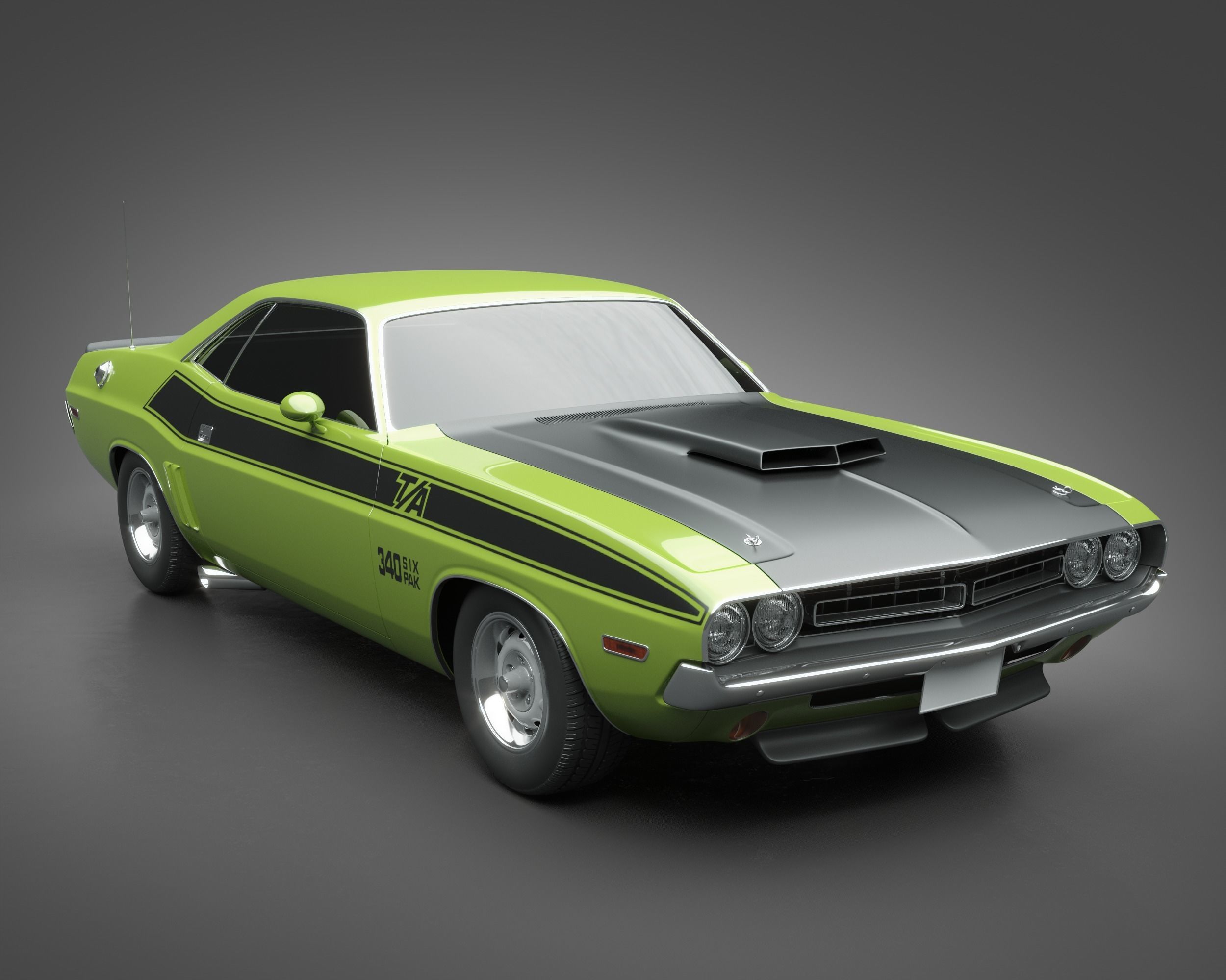 1971 Dodge Challenger TA 3D model_5