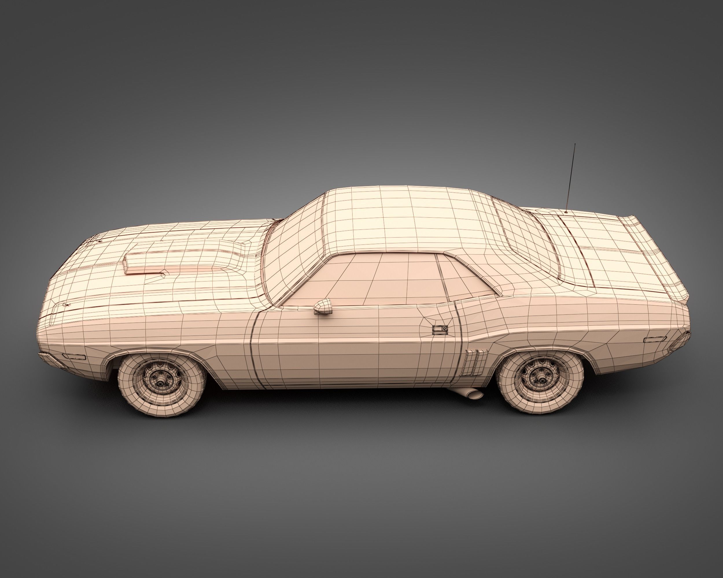 1971 Dodge Challenger TA 3D model_11