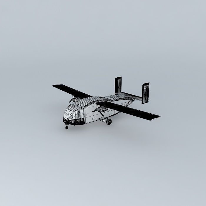 SHORT Skyvan british FULL INTERIOR 3D model_4