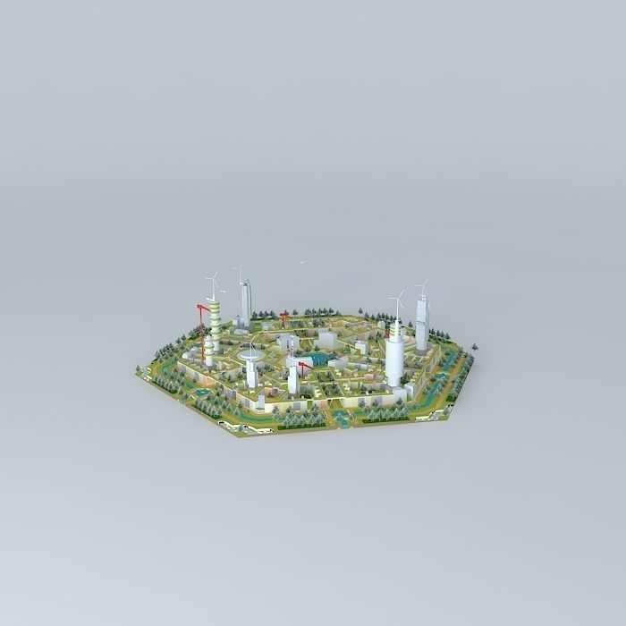 ARGO ARCHITECTS ideal future eco city 3D model_1
