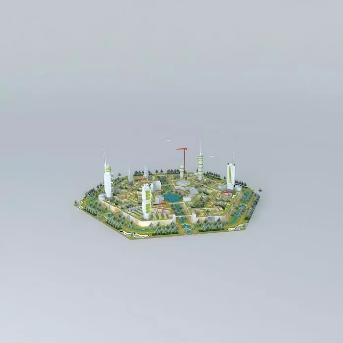 ARGO ARCHITECTS ideal future eco city 3D model_0