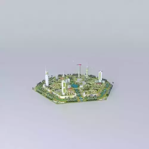 ARGO ARCHITECTS ideal future eco city 3D model