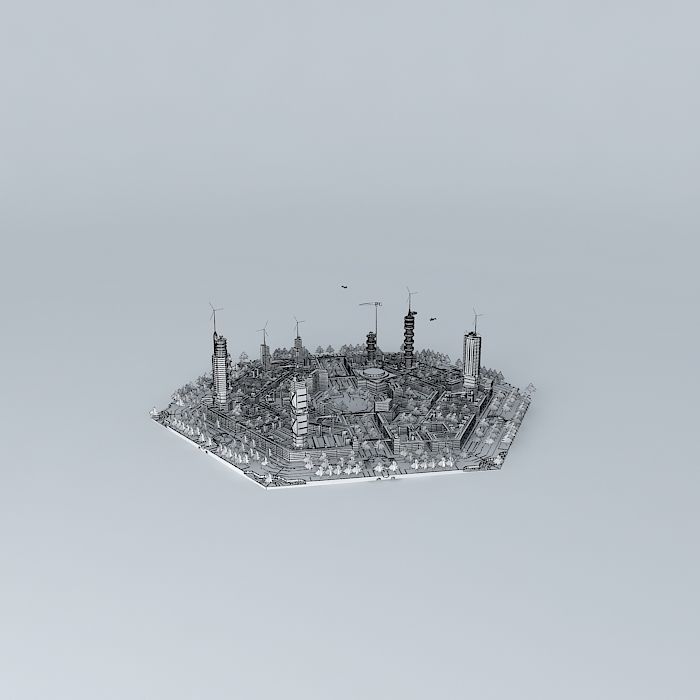 ARGO ARCHITECTS ideal future eco city 3D model_3