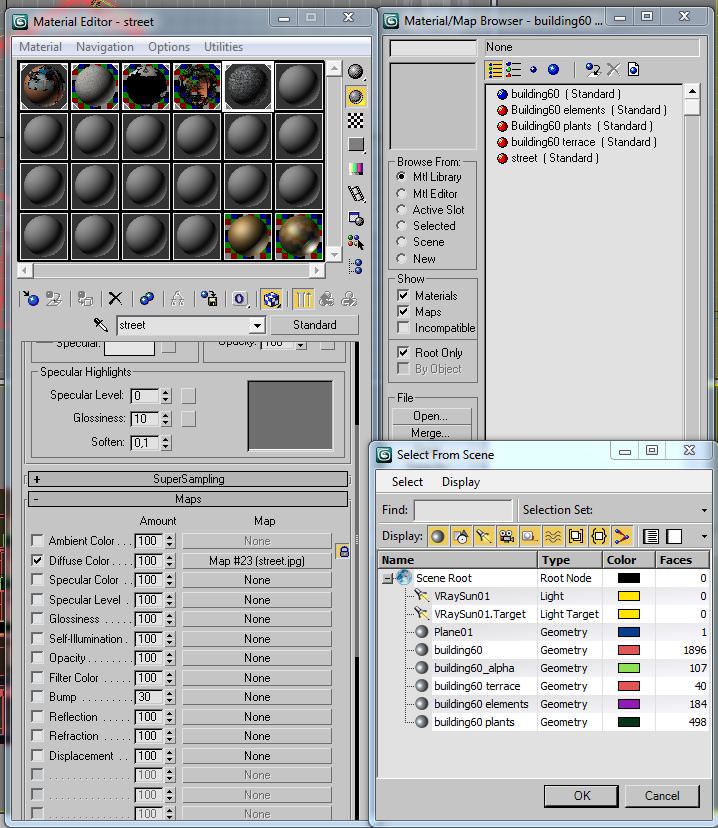 Building with balconies and balconies Low-poly 3D model_9