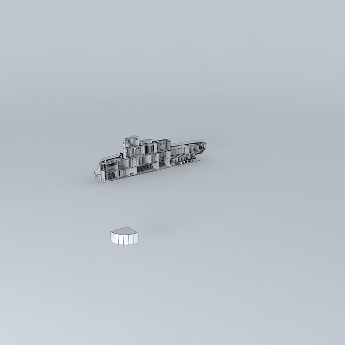 Kaiserliche Marine Kanonenboot SMS Afrika FULL INTERIOR  part... Free 3D model_3