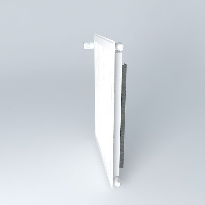 H720 L550 steel radiator one blade Free 3D model_2