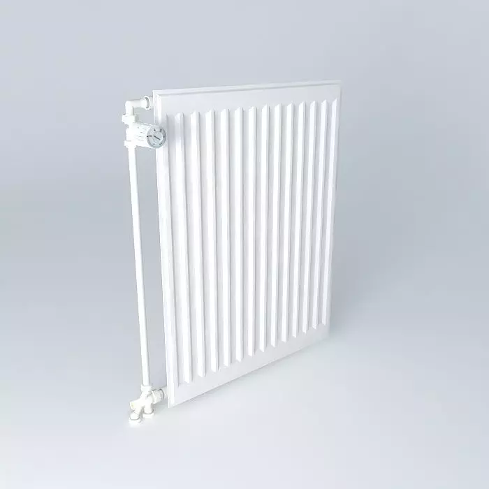 H720 L550 steel radiator one blade Free 3D model_0