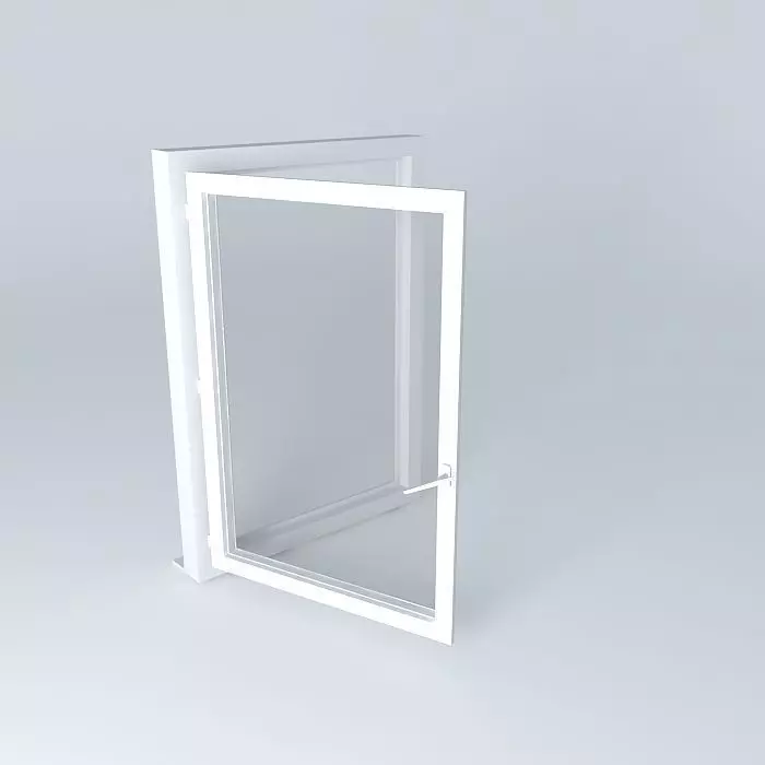 PVC window sash 1 Free 3D model_0