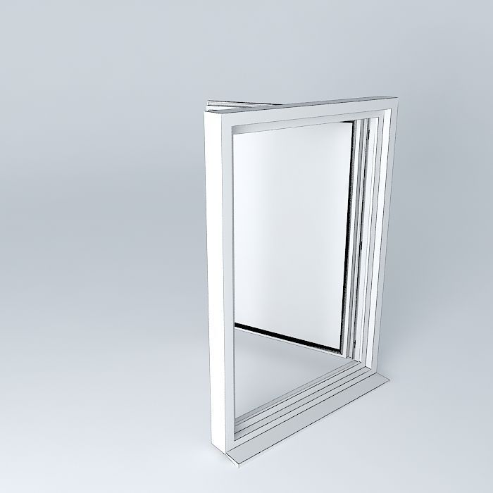 PVC window sash 1 Free 3D model_4