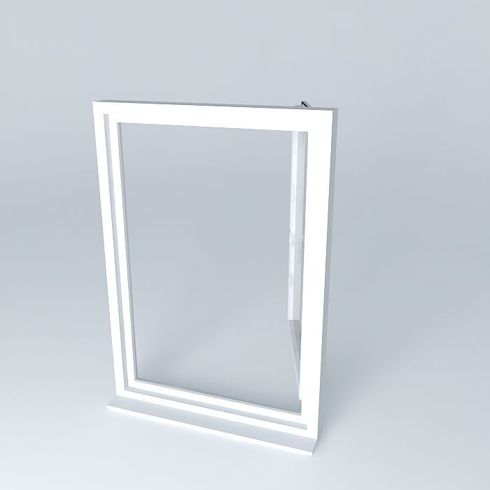 PVC window sash 1 Free 3D model_1