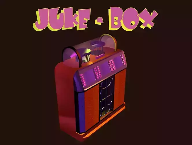 Low Poly jukebox old Low-poly 3D model