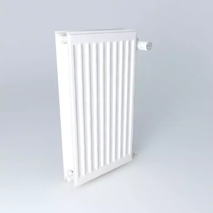 Two blades steel radiator H720 L390 Free 3D model_0