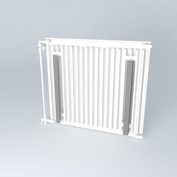 H720 L790 steel radiator one blade Free 3D model_1