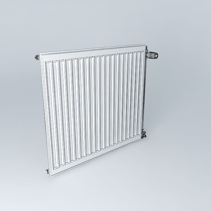 H720 L790 steel radiator one blade Free 3D model_3