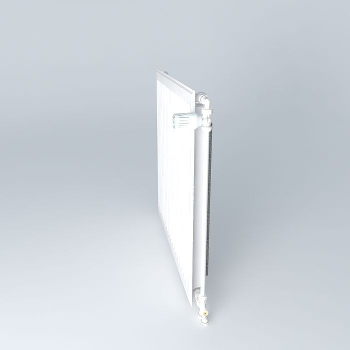 H720 L790 steel radiator one blade Free 3D model_2