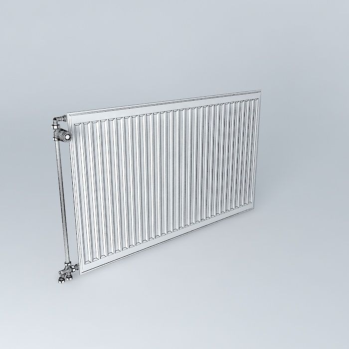 A steel radiator H720 L1190 blade Free 3D model_3