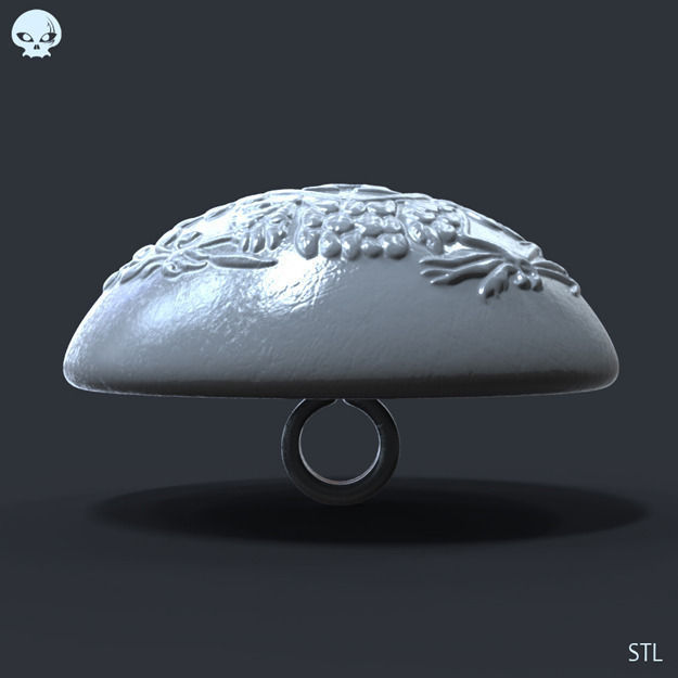 Civil War - Union Artillery Button V01 STL 3D print model_2