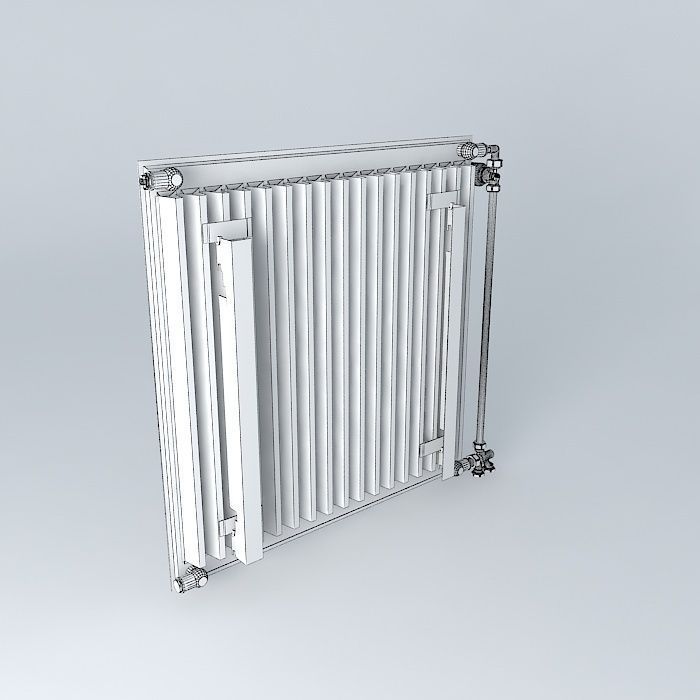 A radiator steel blade H720 L710 Free 3D model_4