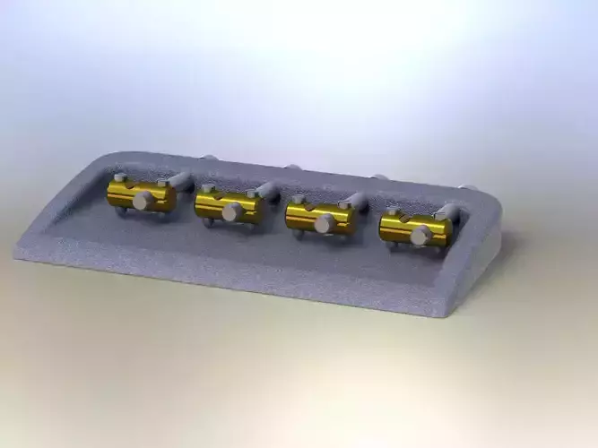 Precision bass bridge Free 3D model