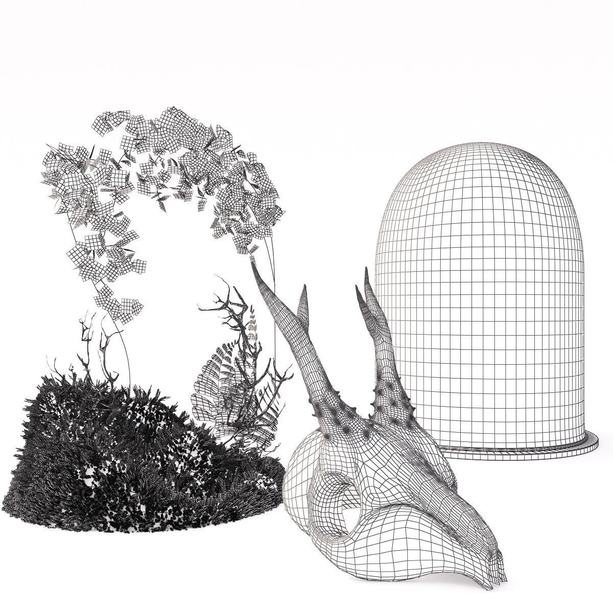 Skull in Flask 3D model_4