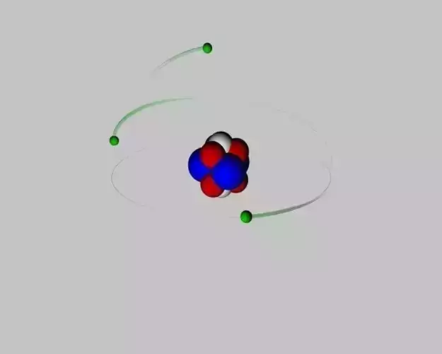 Atom animated 3D model