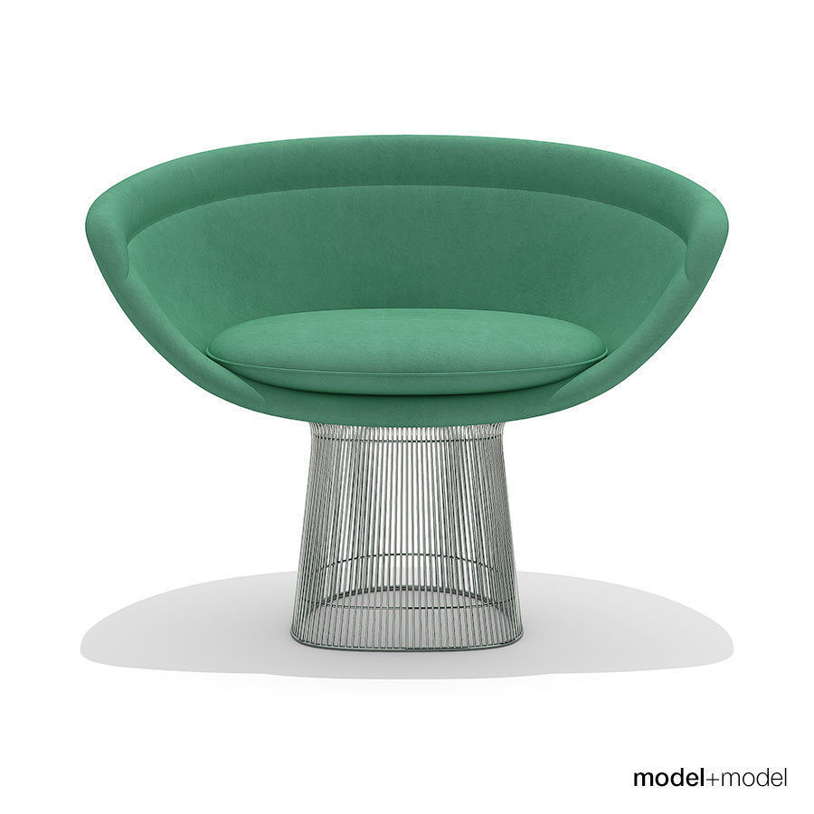 Knoll Platner lounge chair 3D model_3