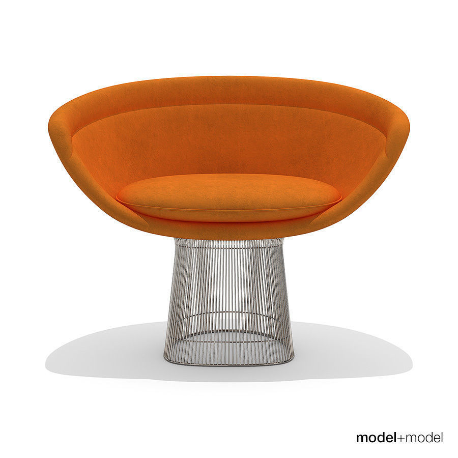 Knoll Platner lounge chair 3D model_1