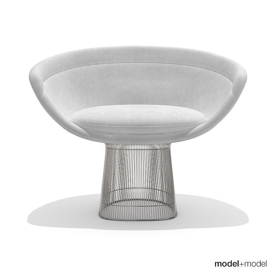 Knoll Platner lounge chair 3D model_4