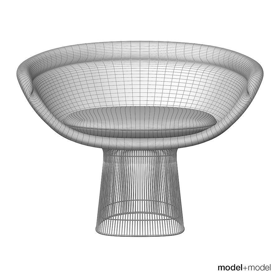 Knoll Platner lounge chair 3D model_6