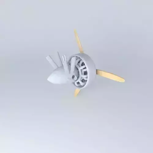 ARGO AIRCRAFTS 9 cylinder radial engine 3D model