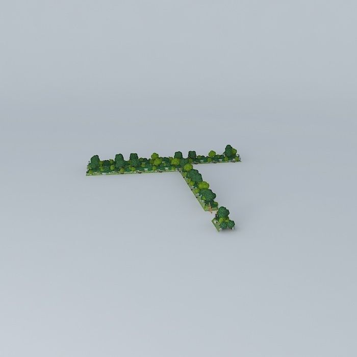 Modular Bocage hedgerows 3D model_2