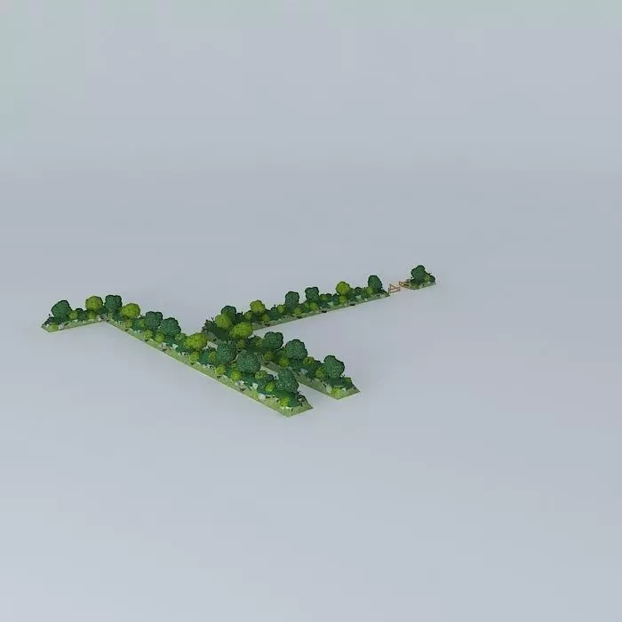 Modular Bocage hedgerows 3D model_0
