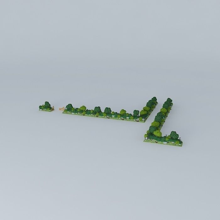 Modular Bocage hedgerows 3D model_1