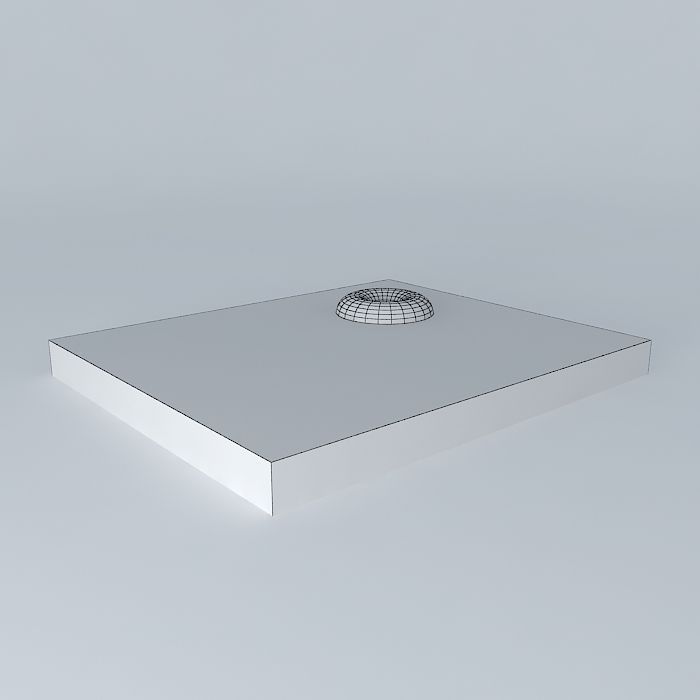 Floating life boat 3D model_4