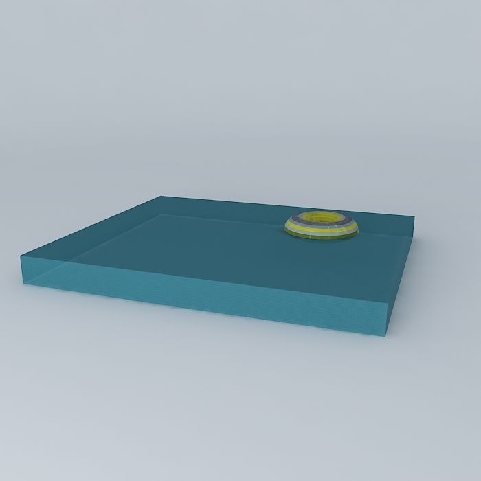 Floating life boat 3D model_1