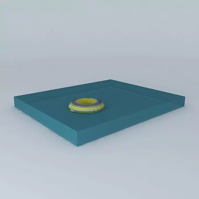 Floating life boat 3D model_0