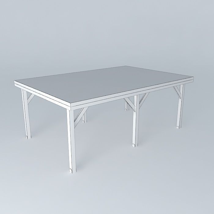 Decochalet 2015 Carport 350x600 TP Free 3D model_3