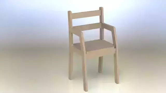 Small chair asm Free 3D model