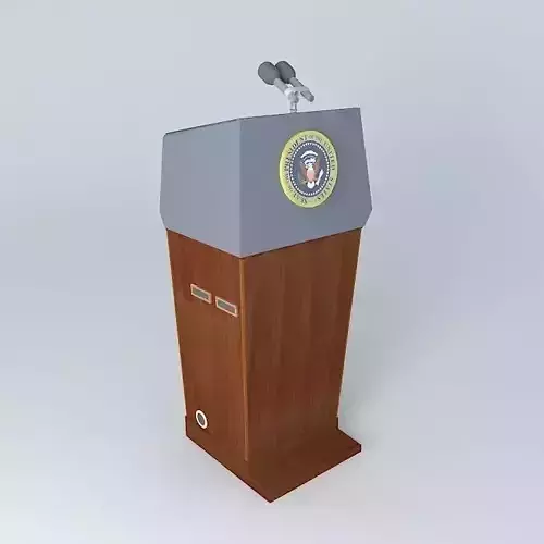 Presidential Blue Goose lectern Free 3D model