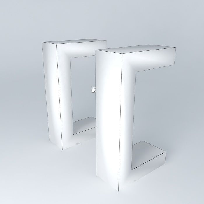 switch pair of squares Free 3D model_4