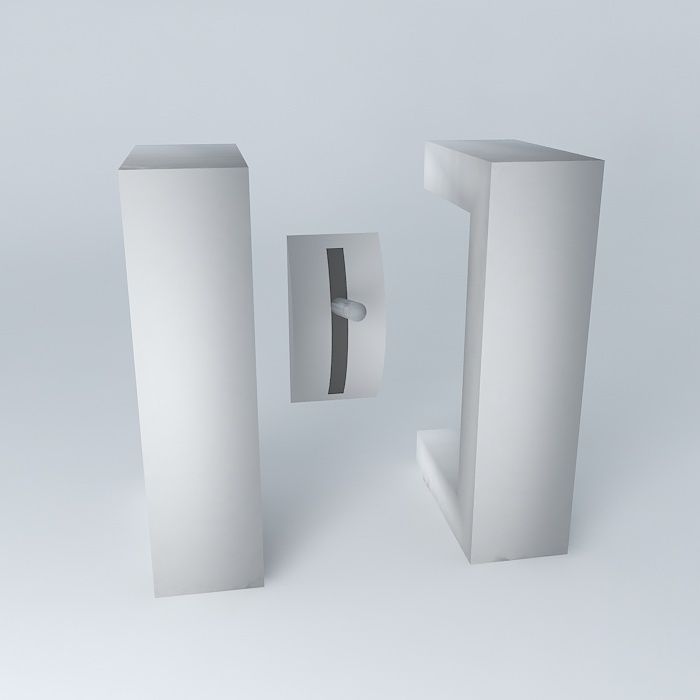 switch pair of squares Free 3D model_2