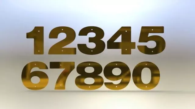 Brass numbers asm Free 3D model