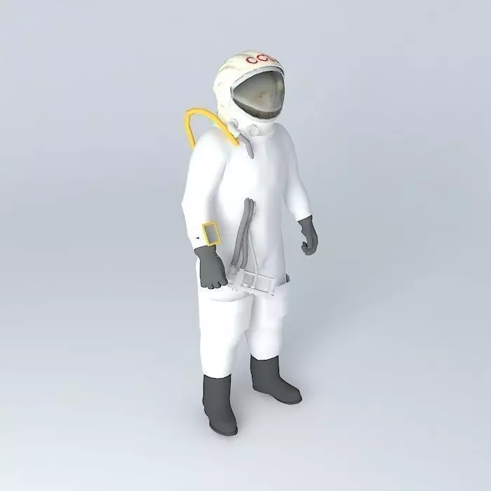 lips astronaut in suit Free 3D model_0