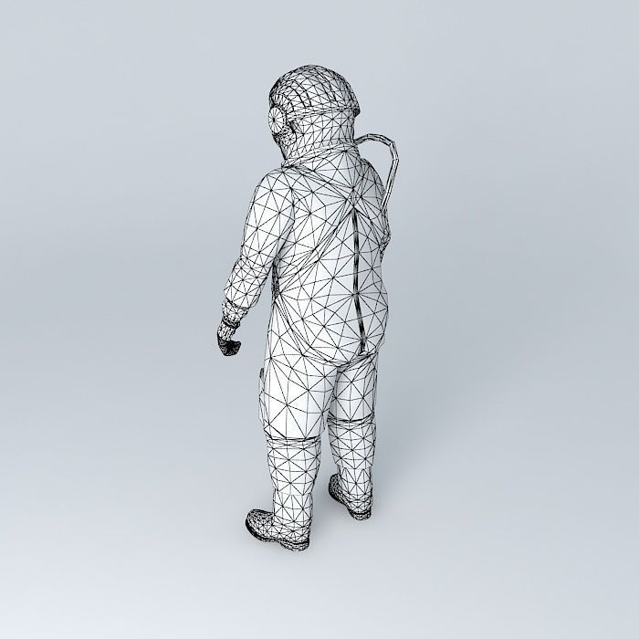 lips astronaut in suit Free 3D model_4