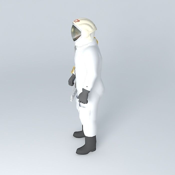 lips astronaut in suit Free 3D model_2