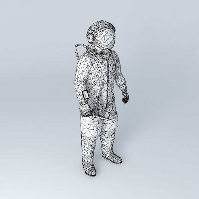 lips astronaut in suit Free 3D model_3