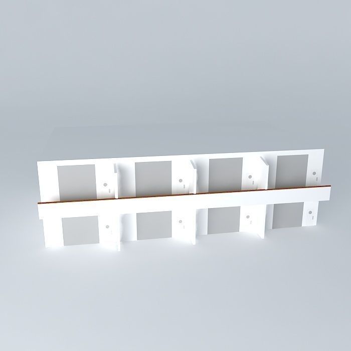 FGD table with drawer Free 3D model_2