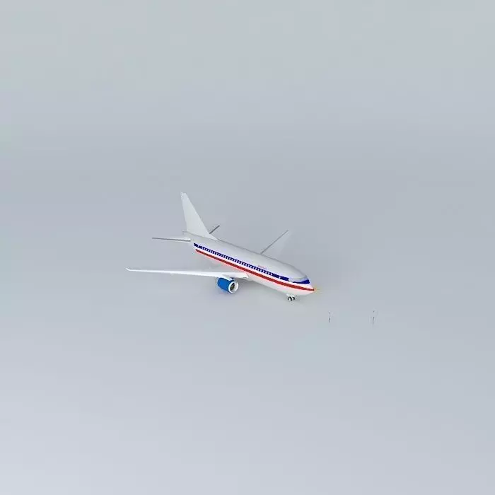 737 with Emergency slide Free 3D model