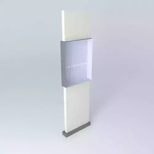 SIGN display stand with glass panel